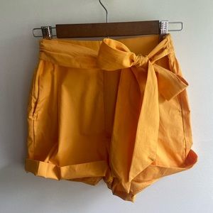 JCrew Yellow Tie Short